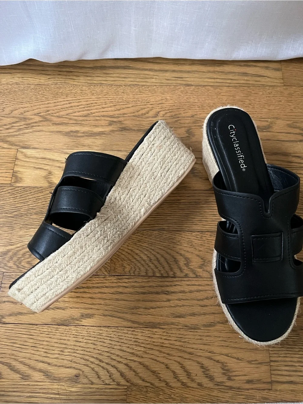 Cityclassified Platform Espadrille Slides with Braided Sole
